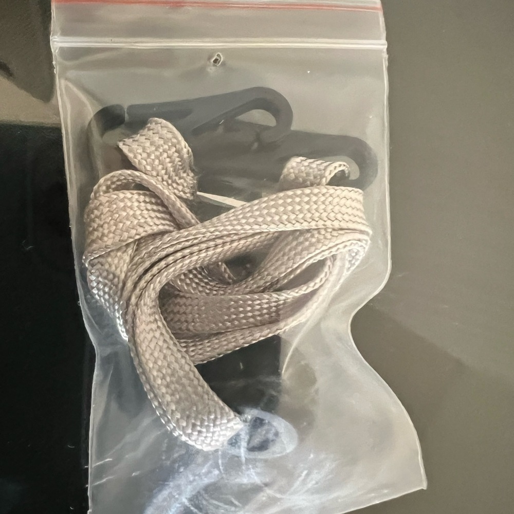 Gray Lanyard with Black Clip